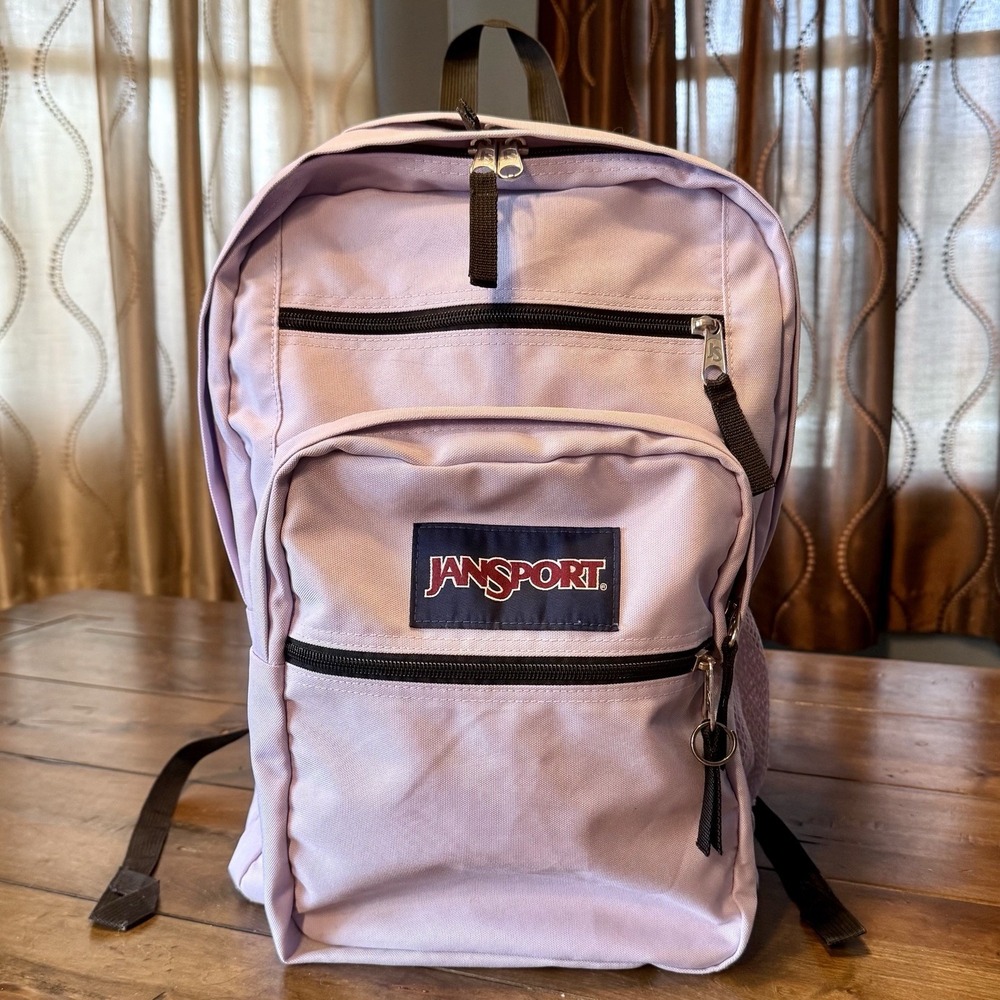 Jansport Big Large Student Backpack Lavender Lilac Light Purple Laptop Pocket